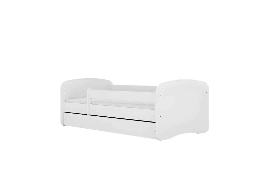 Lit Cosymeub raton laveur blanc sans tiroir avec matelas 140/70 KWMD28587