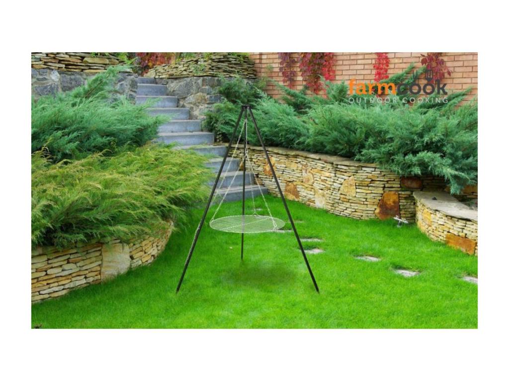 Grill de cuisson en acier inoxydable sur trépieds Nobel 70 cm YHWD25532