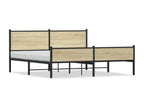 Cadre de lit en métal sans matelas chêne Cosymeub 183x213 cm ADLO86437