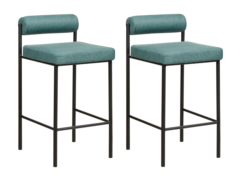 Lot de 2 chaises de bar Cosymeub Bleu paon SSUU70470