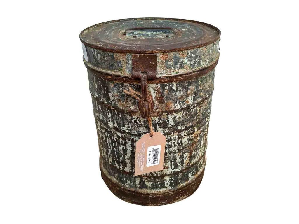 Bidon en métal marron 23x23x29h LFSV61986