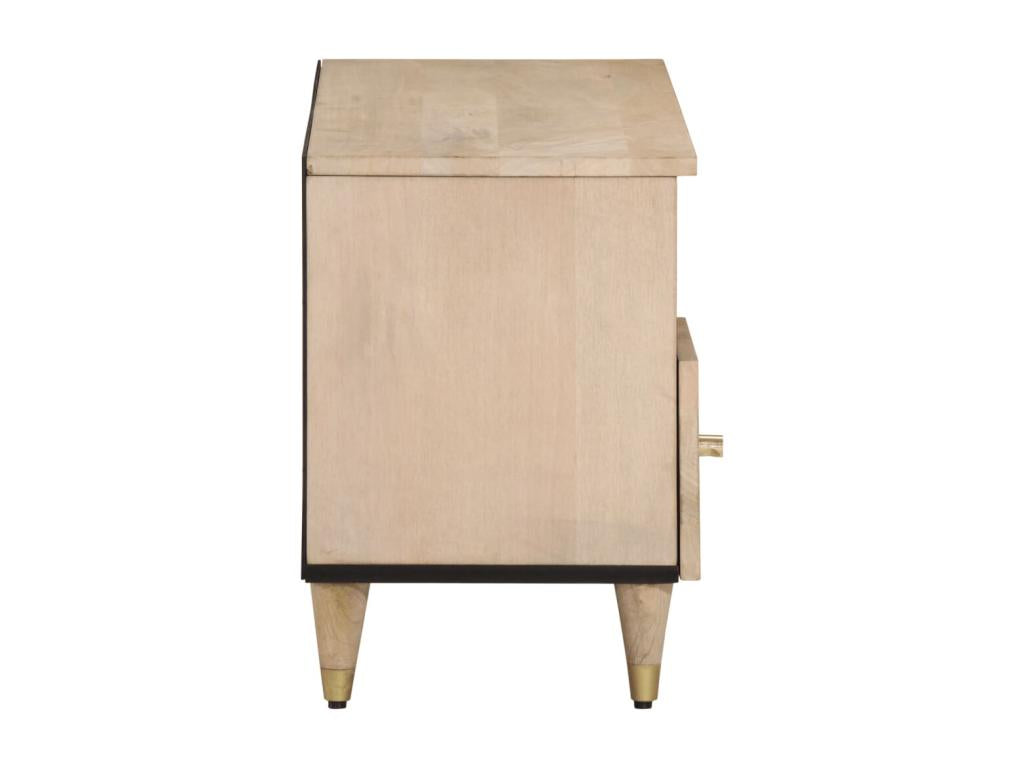 Meuble TV 100x33x46 cm bois massif de manguier QBZL57579