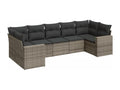 Salon de jardin avec coussins 7 pièces gris résine tressée AYPO36837