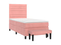 Sommier à Cosymeub de lit et matelas Rose 80x200 Velours EKJI58782