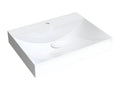 Vasque murale ou à poser Cosymeub 60x46 cm blanc brillant bonde de vidage inclus EFXY90713