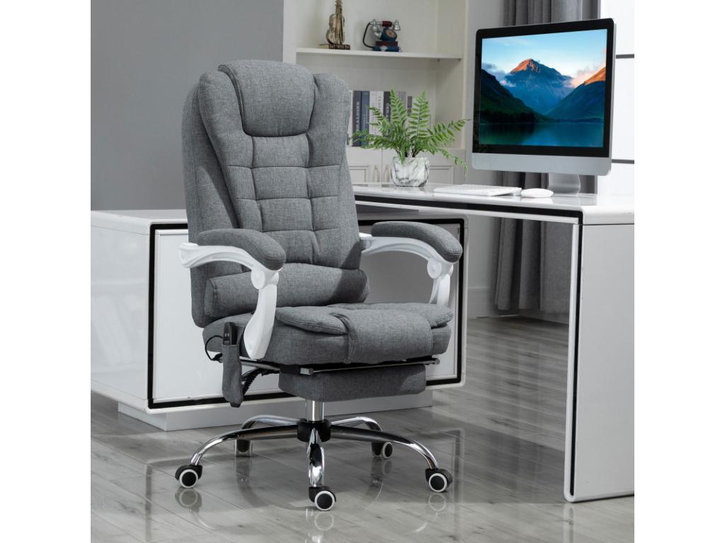 Fauteuil de bureau massant Cosymeub gris QGMI18588