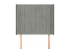 Tête de lit avec oreilles Gris clair 103x16x118/128 cm Velours COIH09123