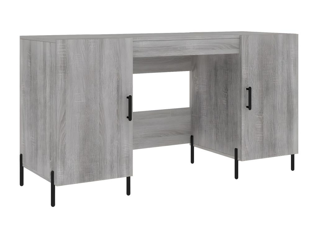 Bureau Cosymeub gris 140x50x75 cm bois d'ingénierie EQOV35191