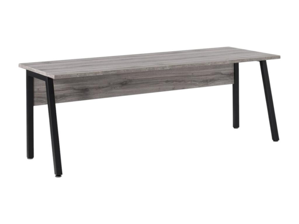 Bureau droit 150cm chêne gris Sherman / noir – Collection Cosymeub – Design professionnel GFDY05804