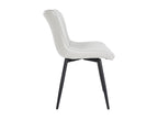 Lot de 2 chaise salle à manger - Similicuir / Métal - Blanc - Artigeo MSPJ04020