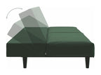 Canapé-lit à 2 places vert foncé velours LEIA94294
