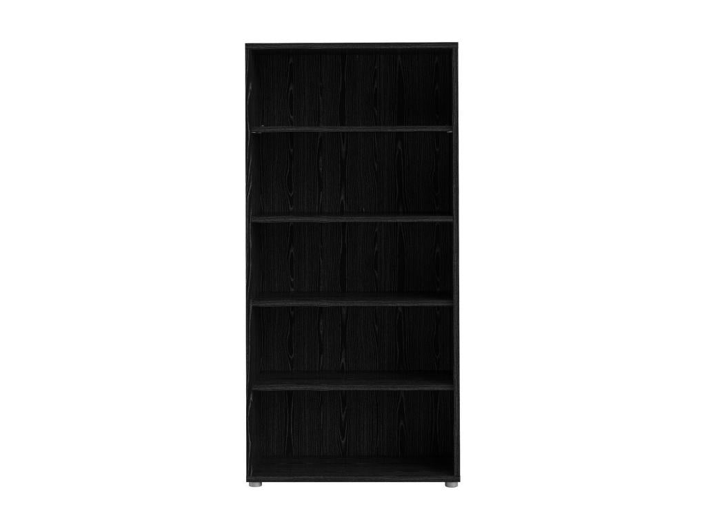Bibliothèque Cosymeub Etagère de bureau Porte-livre mobile Librairie 89x40 h186 cm Noir CUOP49835