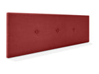 Cosymeub Tête de lit en tissu Aqualine lisse avec Boutons 145x50cm Lits 135/140 - Rouge DGEQ00849
