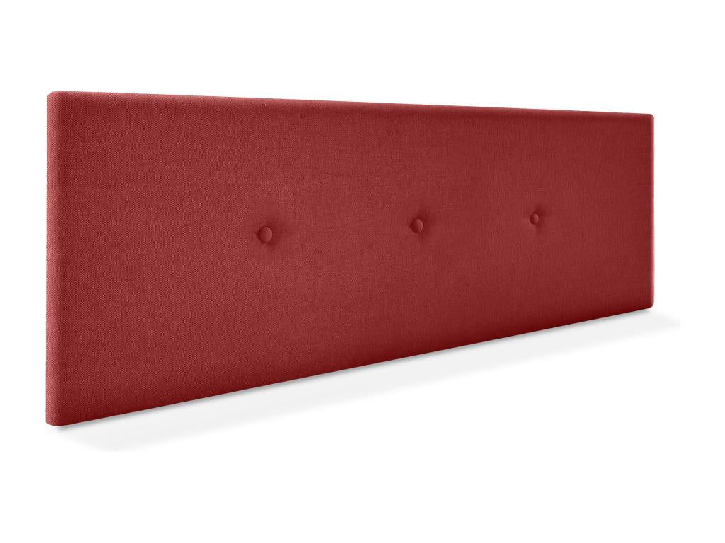 Cosymeub Tête de lit en tissu Aqualine lisse avec Boutons 145x50cm Lits 135/140 - Rouge DGEQ00849