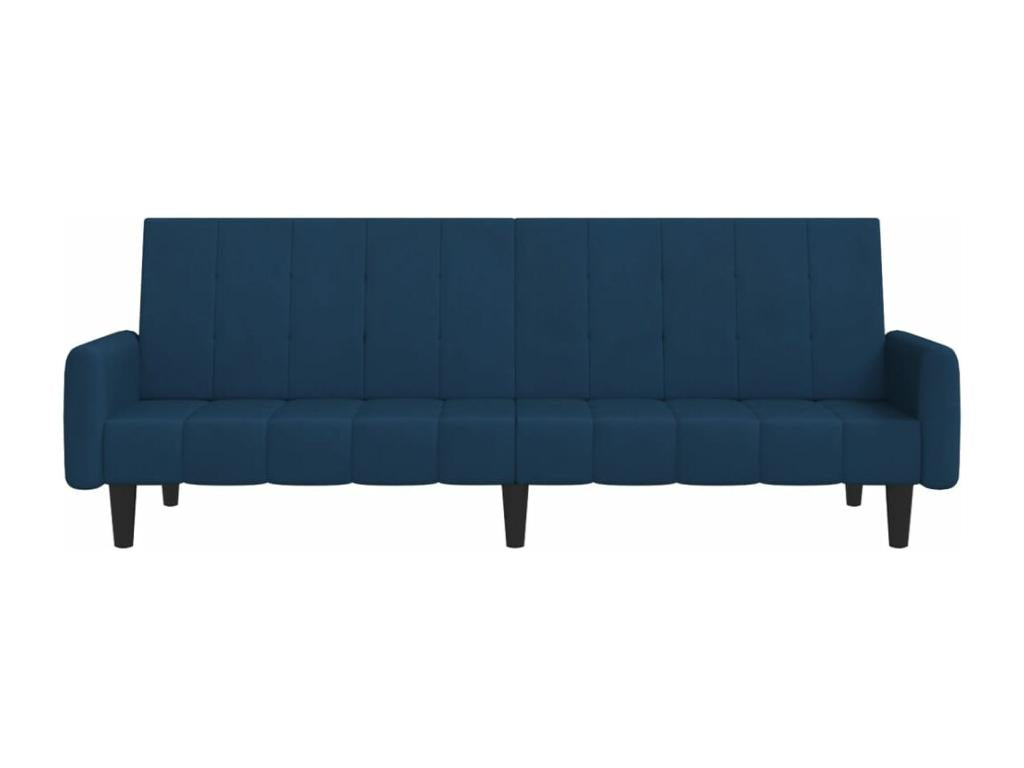 Canapé-lit à 2 places Bleu Velours PCUD57174
