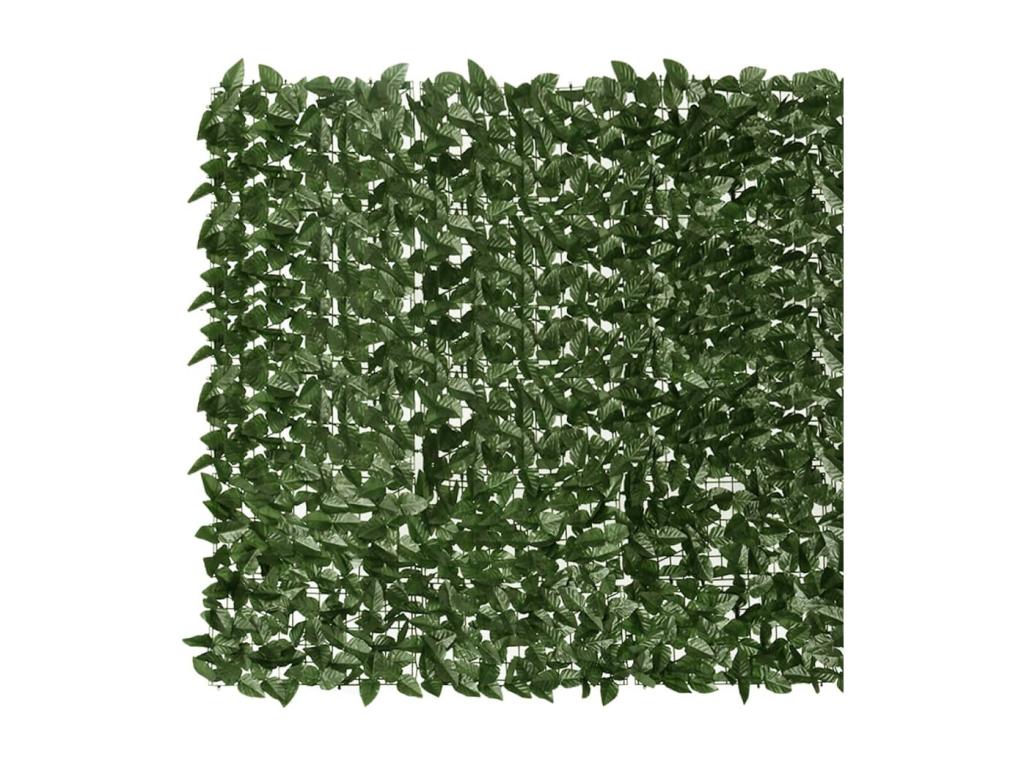 Paravent de balcon avec feuilles vert foncé 200x150 cm ABPM58447