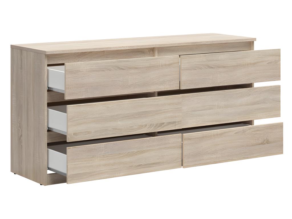 Commode 6 tiroirs Cosymeub Bois clair KFUA36431