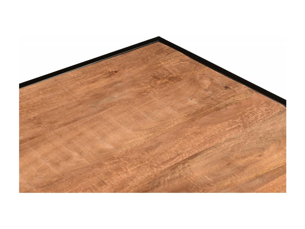 Cosymeub-Table basse 2 tiroirs 120x70 bois de Manguier massif et métal HWFS92197