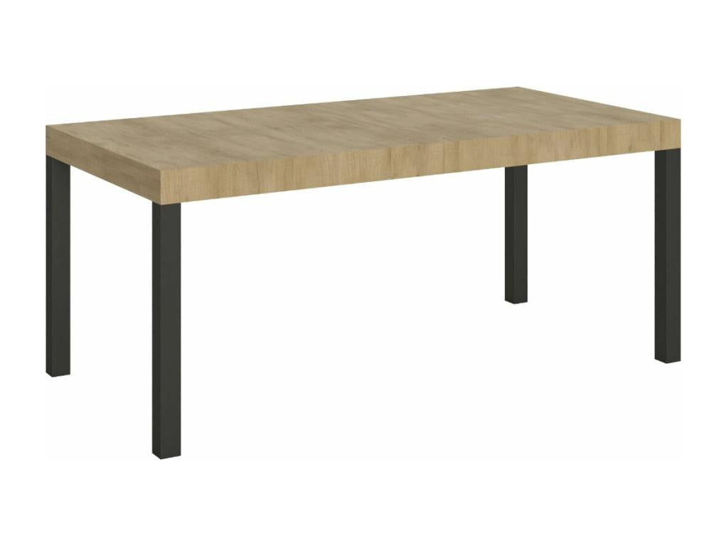 Table à manger extensible Cosymeub-Couleur Marron-Support 4 pieds-Largeur extensible 120 à 204cm PABI66674