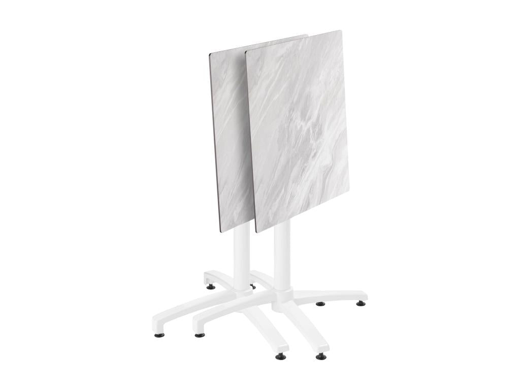 Table de terrasse 60x60 cm inclinable stratifié marbre MXTB59802