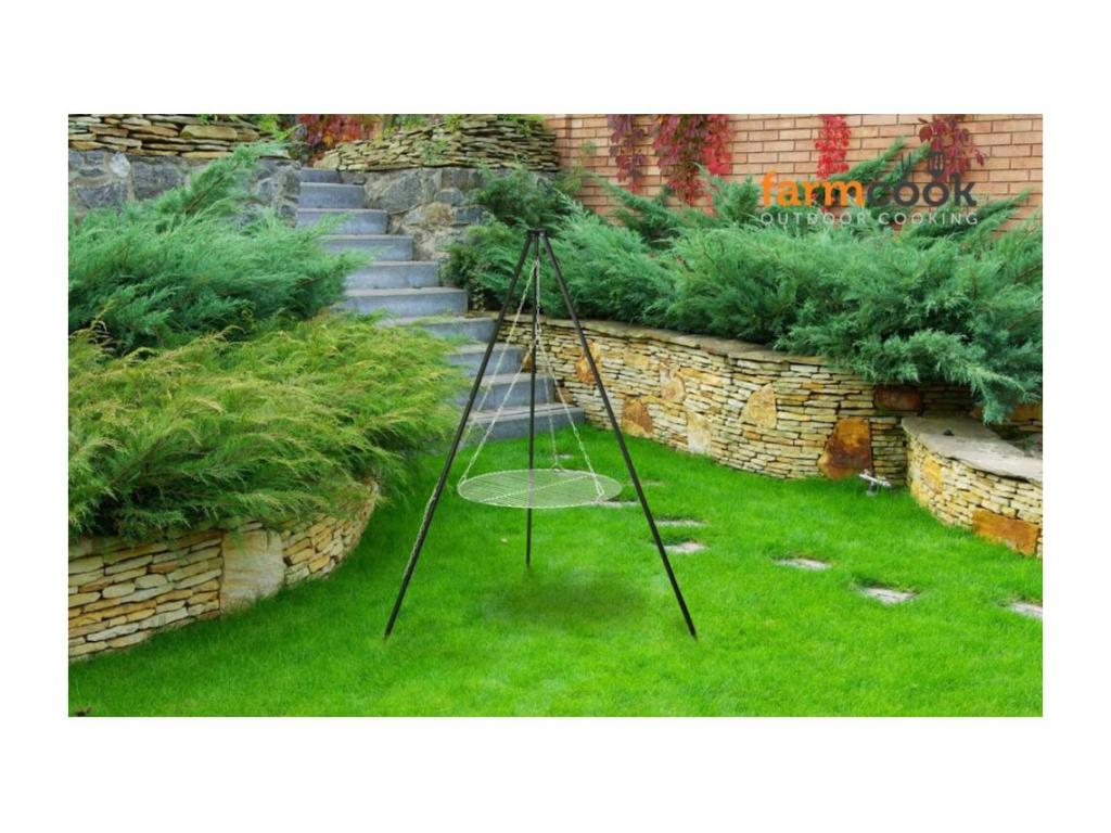 Grill de cuisson en acier inoxydable sur trépieds Nobel 70 cm YHWD25532