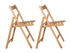 Chaise pliante en bois Lot de 2 HTSS08809