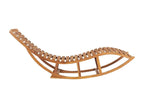 Chaise longue à bascule avec coussin Bois de teck solide MPUG07020