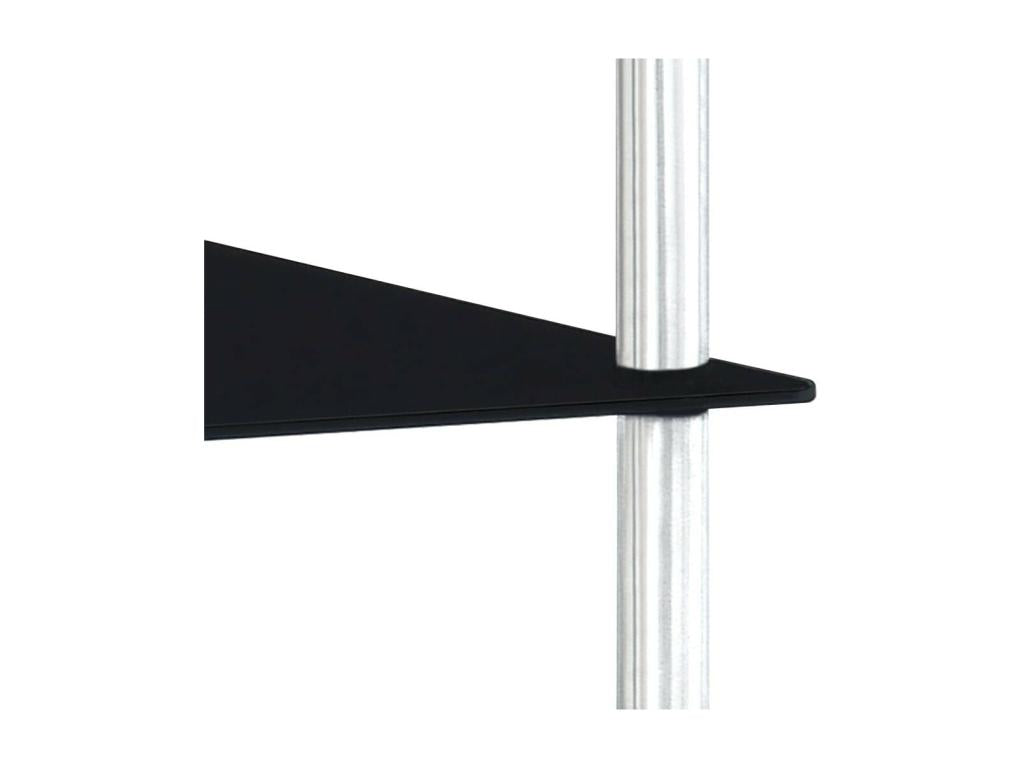 Etagère à 2 niveaux Noir 40x40x47 Verre trempé BTGA57913