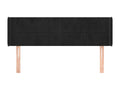 Tête de lit avec oreilles Noir 147x16x78/88 cm Velours LCIZ09800