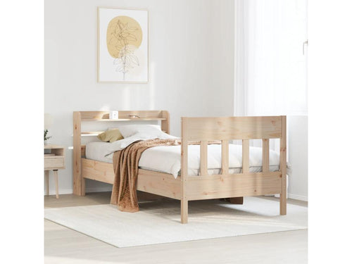 Cadre de lit sans matelas 75x190 cm bois de pin massif OZEG48629