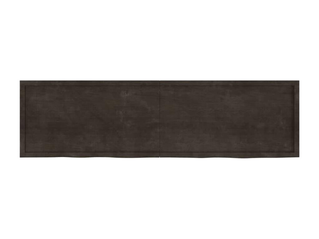 Etagère murale marron foncé bois chêne massif traité AWQN59158