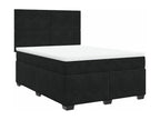 Sommier à Cosymeub de lit avec matelas Noir 140x190 cm Velours EEBU28258