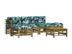 Salon de jardin 6 pcs avec coussins bois de pin imprégné ROFZ99891