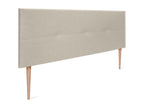 Cosymeub Tête de lit en lin naturel avec Boutons 160x105cm avec pieds Lits 150/160 - Cosymeub PQLA57008