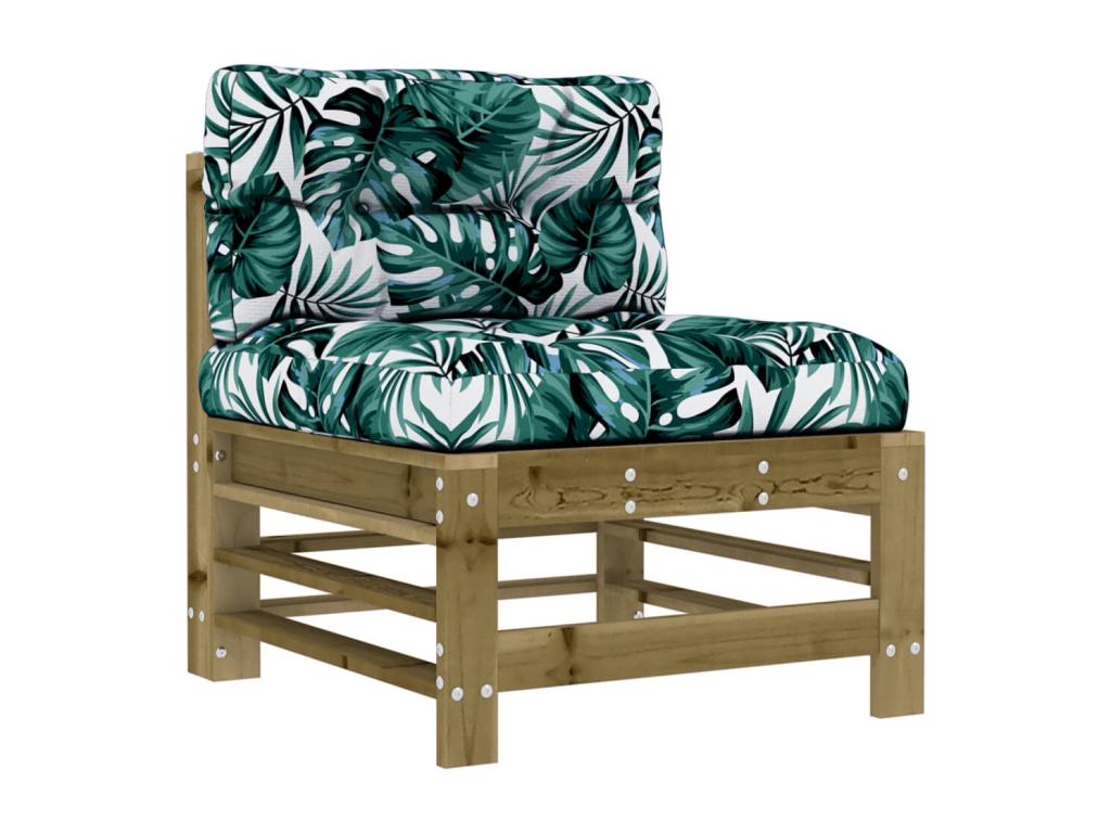 Salon de jardin 6 pcs avec coussins bois de pin imprégné ROFZ99891