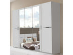 Chambre à coucher complète adulte lit 140x190 cm 2 chevets armoire UFDN29670