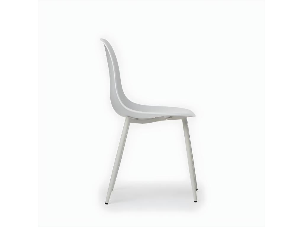 Chaise de cuisine en plastique blanc 43x80 cm-Cosymeub UZYB23602