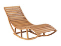 Chaise longue à bascule avec coussin Bois de teck solide MPUG07020
