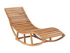 Chaise longue à bascule avec coussin Bois de teck solide MPUG07020