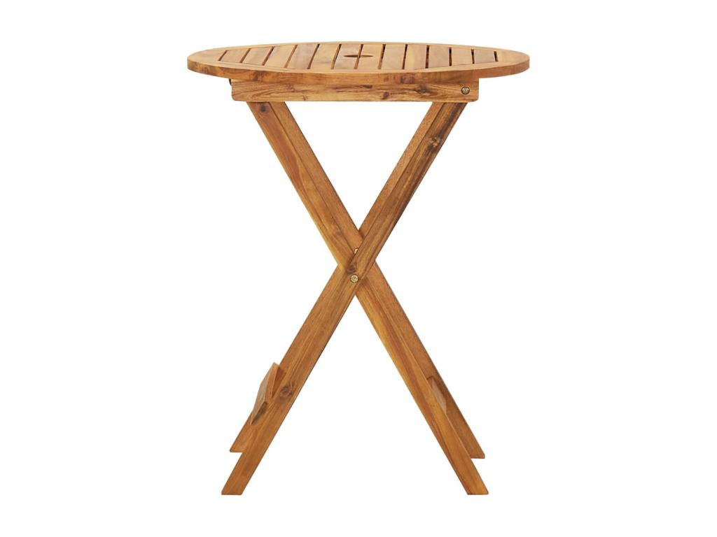 Mobilier à dîner de jardin pliable 3 pièces Bois d'Cosymeub solide VJCZ08365