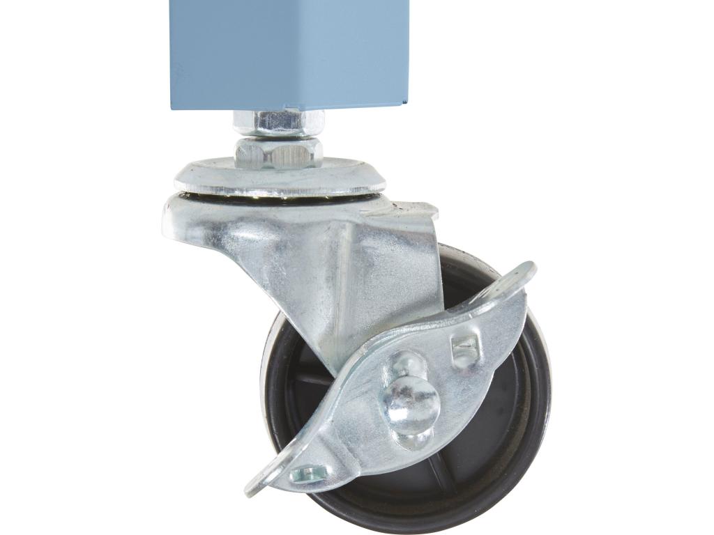 Table basse avec 1 étagère en métal pétrole IPQY23175