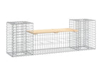 Banc de jardin design gabion 183x41x60.5 bois massif de pin GUEP18078