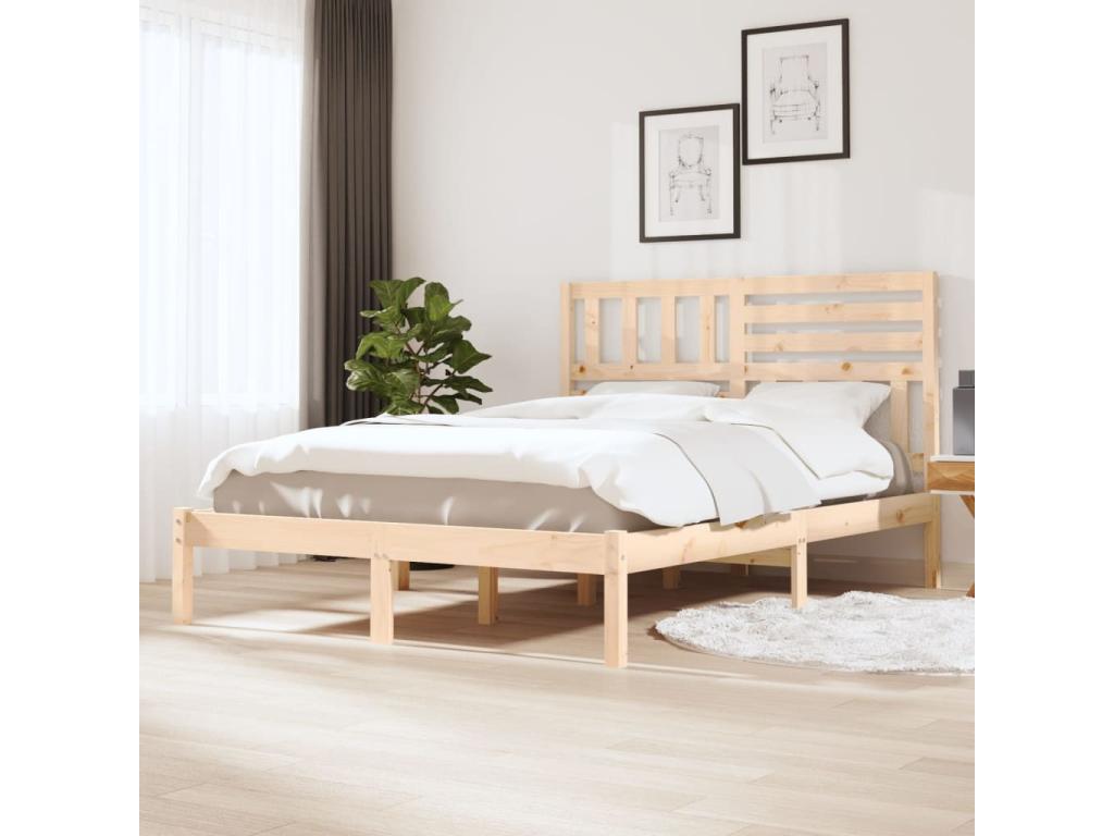 Cadre de lit sans matelas 120x190 cm bois de pin massif VXSM73825