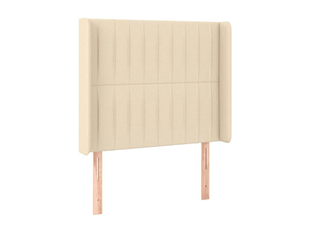 Tête de lit à LED Crème 103x16x118/128 cm Tissu YMBW85918