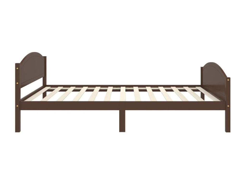 Cadre de lit sans matelas marron foncé pin massif 120x200 cm GFNF42298