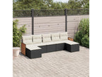 Salon de jardin 7 pcs avec coussins noir résine tressée RMIV79703