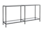 Table console Transparent 160x35x75,5 cm Verre trempé RZNL40956