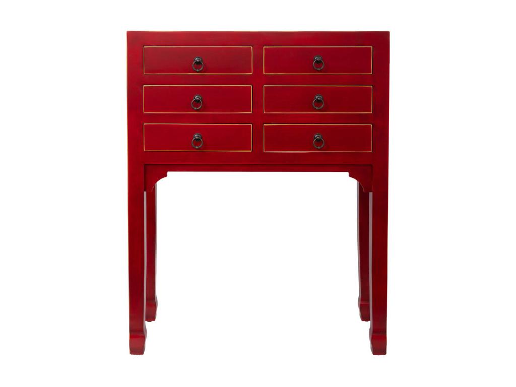 Récepteur en bois avec 6 tiroirs 63x26x82 CVAH41935