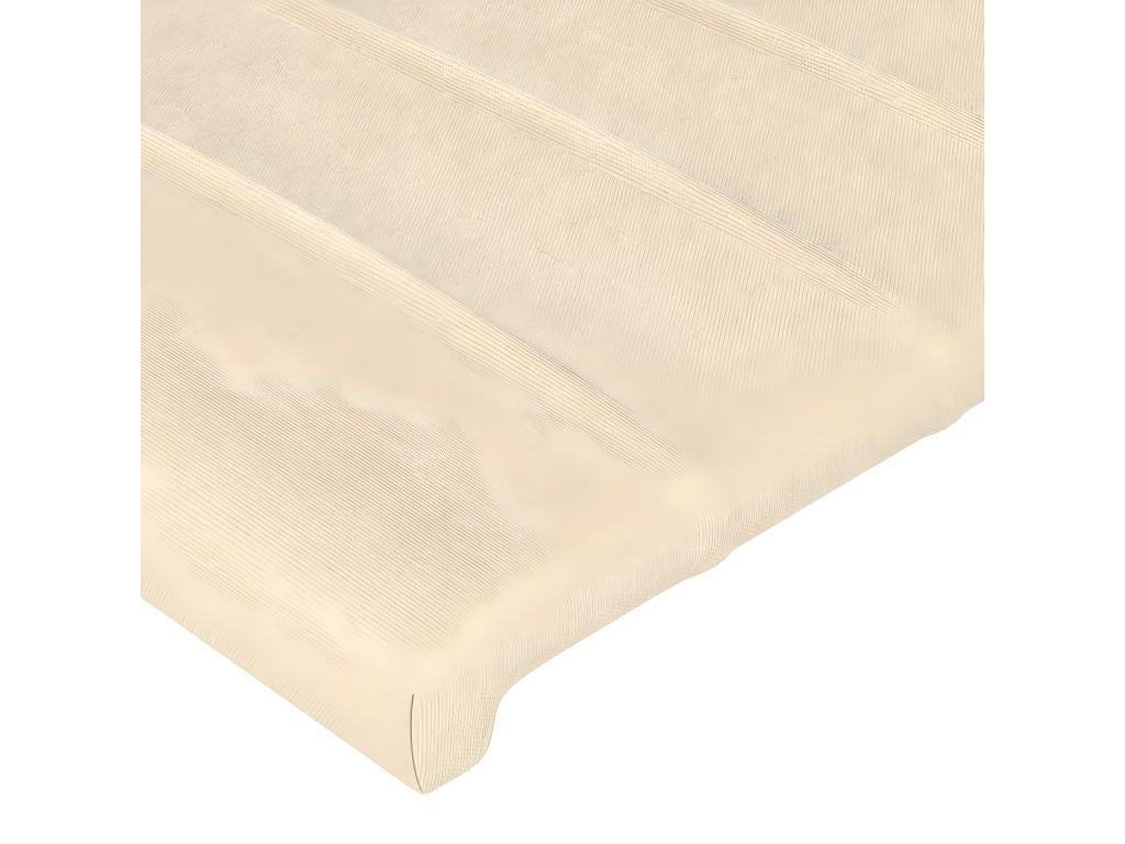 Tête de lit à LED Crème 103x16x118/128 cm Tissu YMBW85918