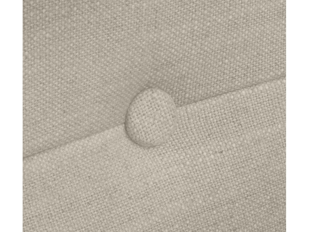 Cosymeub Tête de lit en lin naturel avec Boutons 160x105cm avec pieds Lits 150/160 - Cosymeub PQLA57008